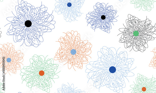 abstract floral seamless pattern design background suitable for home decore and wallpaper purpose
