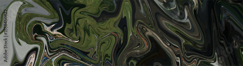 Abstract dark green and gray marbled texture background featuring organic fluid art distortions and flowing liquid patterns for modern digital wallpaper design.