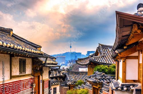 Wallpaper Mural Bukcheon hanok village, Seoul, South Korea. Torontodigital.ca