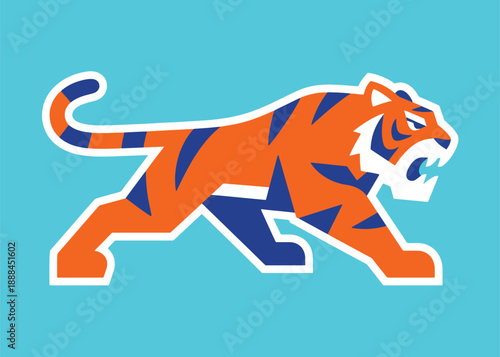 Simple Tiger Logo Illustrator Artwork Creative Design Template 