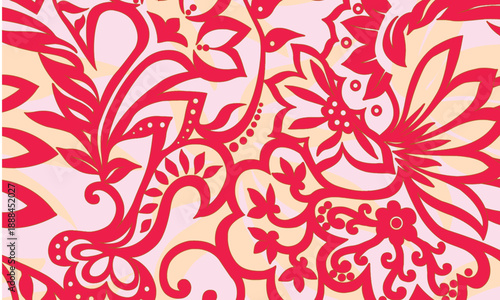 abstract floral seamless pattern design background suitable for home decore and wallpaper purpose
