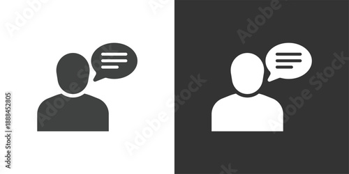 User Chat icon. Solid glyph series icon