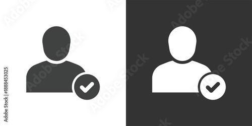 User Verification icon. Solid glyph series icon