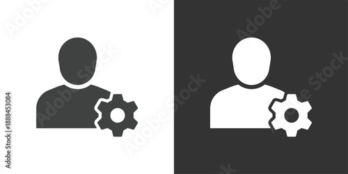 User Settings icon. Solid glyph series icon