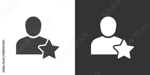 Favorite User icon. Solid glyph series icon