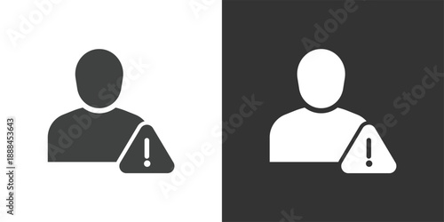 User Warning icon. Solid glyph series icon