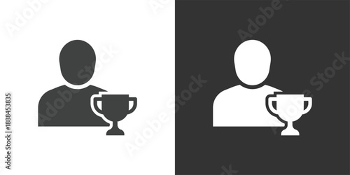 User Achievement icon. Solid glyph series icon