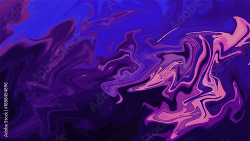 Vibrant abstract fluid acrylic pour wallpaper design featuring deep indigo blue and striking magenta swirls creating mesmerizing digital liquid art backgrounds