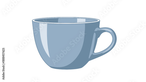 blue cup isolated on white