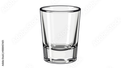 empty glass isolated on white