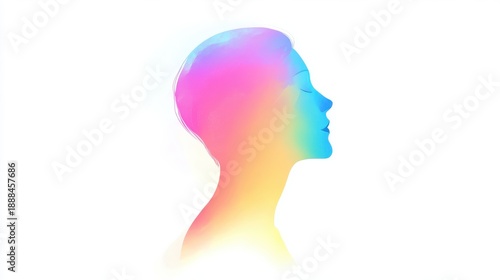 Wallpaper Mural concept of mental health with positive thinking and self-esteem. on blurred background Torontodigital.ca