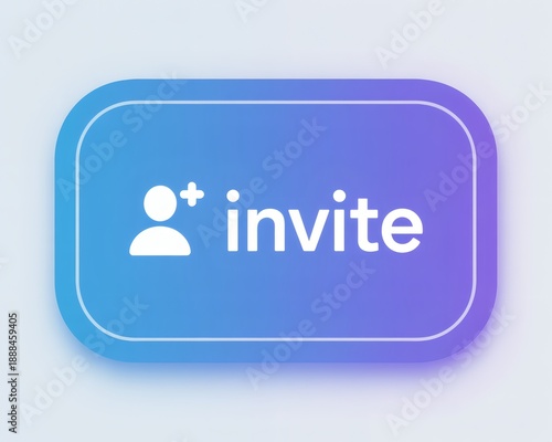 Modern invitation button with gradient background