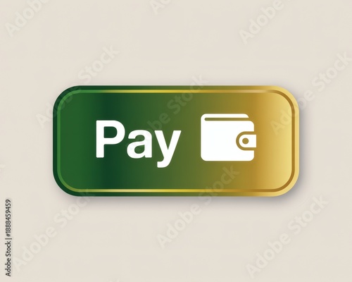 Modern pay button with wallet icon
