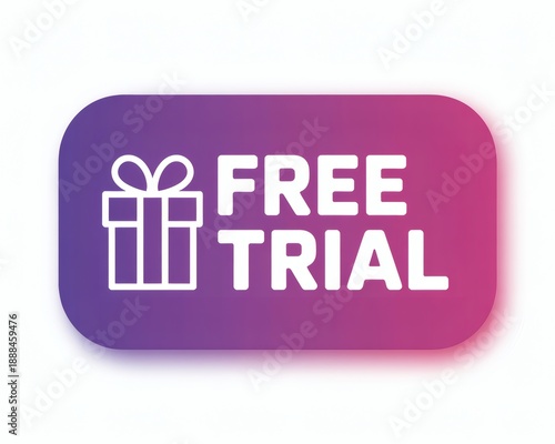 Free trial promotion badge with gift icon