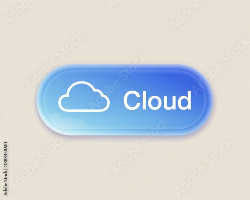 Modern cloud computing icon design
