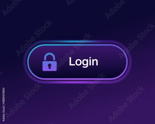 Secure login button with padlock icon