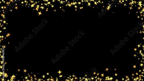 christmas stars animation background with alpha channel 