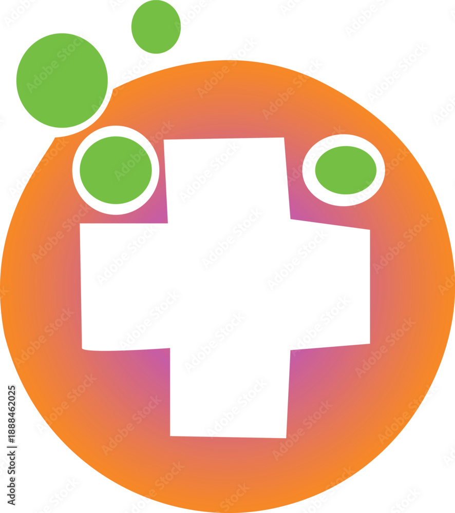 Obraz premium Modern Geometric Colorful Shape Vector logo with Center Abstract art, creative Symmetric Design.