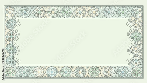 Ornate border with floral patterns