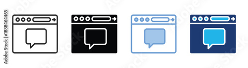Discussion icon set multiple style collection