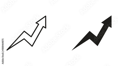 Rising trend arrows indicating growth and progress