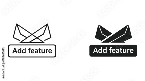 Add feature button icon in different style