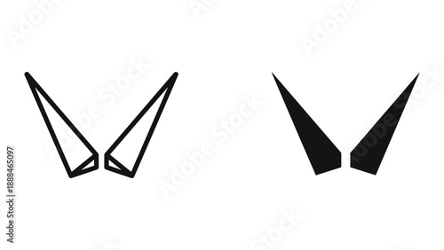 Butterfly logo design concept with geometric shapes