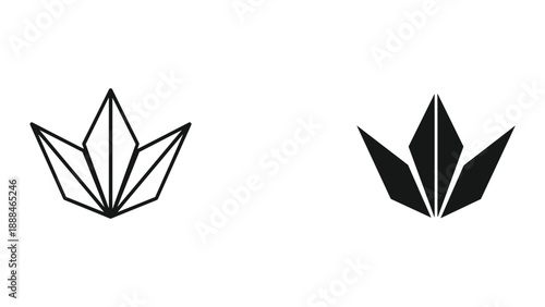 Simple lotus flower logo design template vector illustration