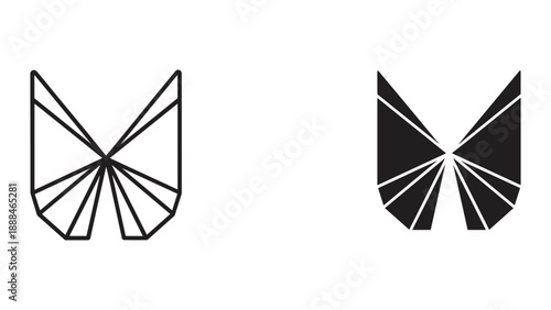 Simple butterfly logo design template vector illustration