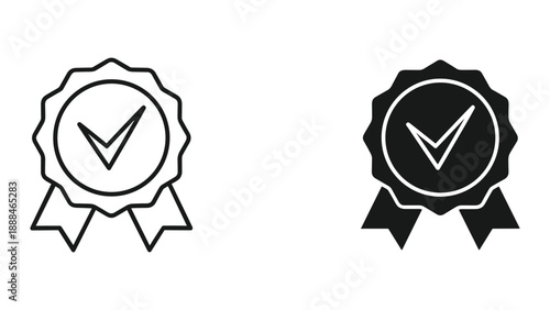 Certification badge icon set