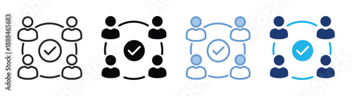 Partnership icon set multiple style collection