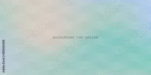 Gradient colorful delicate abstract vector background with wave pattern. Wavy pastel print. Soft gentle smooth minimal wallpaper for your design, banner, placard, presentation