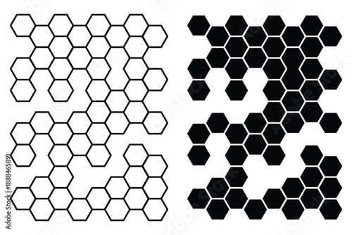 geometric hexagon honeycomb pattern.