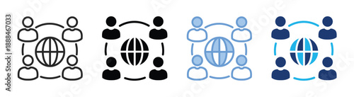 Global icon set multiple style collection