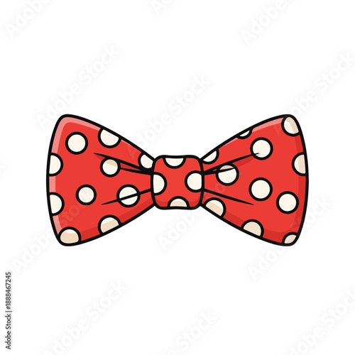 Polka Dot Red Bow Tie