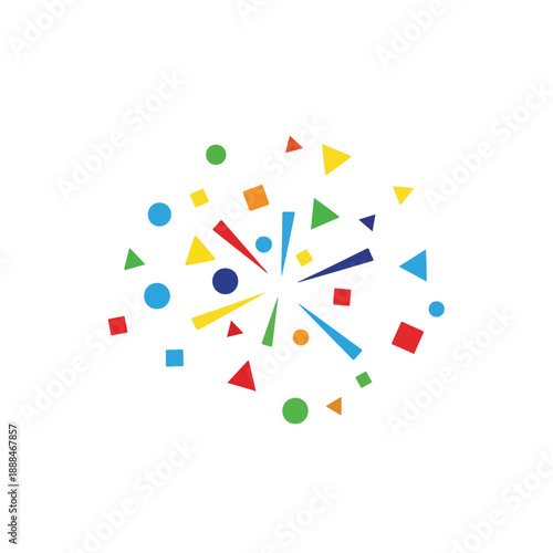Colorful Abstract Confetti Burst
