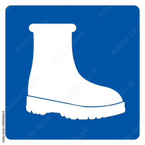 Wear Boot Protection Symbol Sign,Vector Illustration, Isolated On White Background Label. EPS10