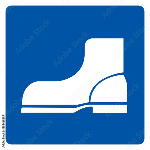 Wear Foot Protection Symbol Sign,Vector Illustration, Isolated On White Background Label. EPS10