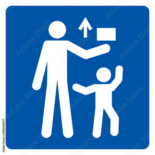 Keep Out of Reach of Children Child Kid Symbol Sign, Vector Illustration, Isolated On White Background Label. EPS10