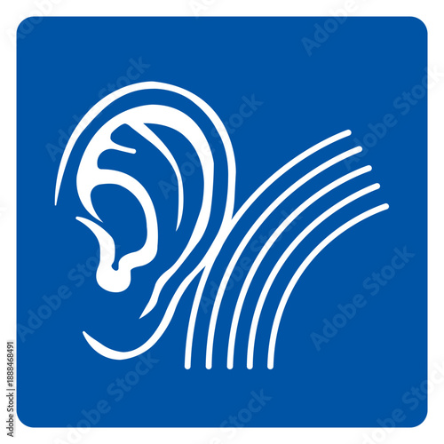 High Noise Area Symbol Sign,Vector Illustration, Isolated On White Background Label.EPS10