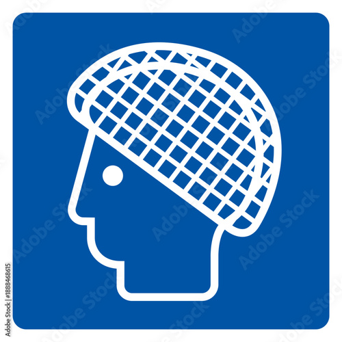 Wear Hair Net Symbol Sign, Vector Illustration, Isolate On White Background Label. EPS10