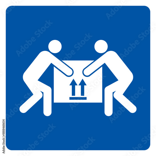 Team Lifting Required Symbol Sign,Vector Illustration, Isolated On White Background Label. EPS10