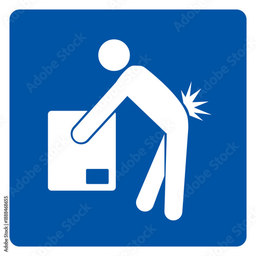 Lifting Hazard Symbol Sign,Vector Illustration, Isolated On White Background Label. EPS10