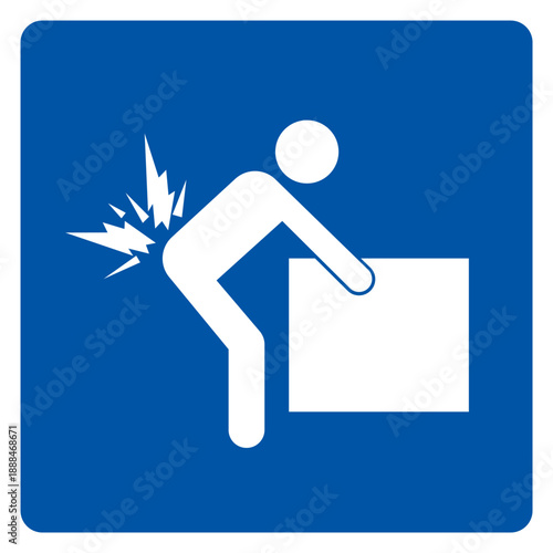 Lifting Hazard Symbol Sign,Vector Illustration, Isolated On White Background Label. EPS10