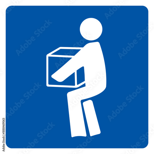 Lifting Hazard Symbol Sign,Vector Illustration, Isolated On White Background Label.EPS10