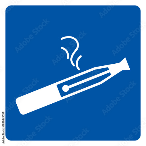 E-Cigarette Area Symbol Sign ,Vector Illustration, Isolate On White Background Label.EPS10