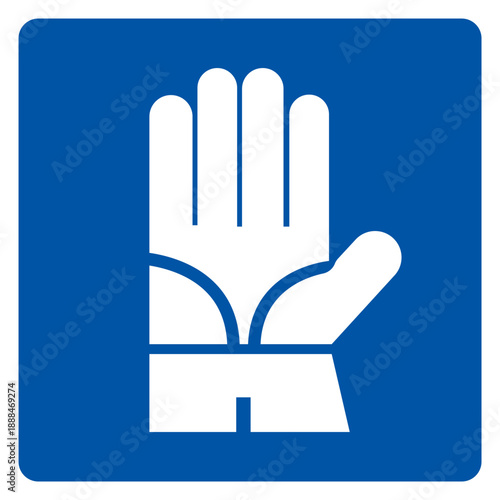 Wear Gloves Protection Symbol Sign ,Vector Illustration, Isolate On White Background Label.EPS10