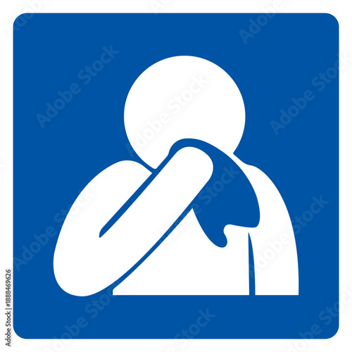 Use A Tissue Cover Your Mouth And Nose Symbol Sign ,Vector Illustration, Isolate On White Background Label. EPS10