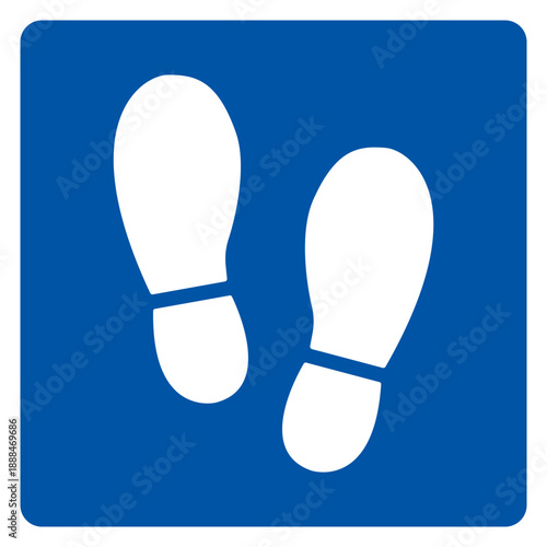 Stand Here Symbol Sign ,Vector Illustration, Isolated On White Background Label. EPS10