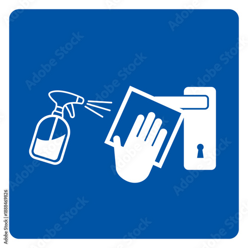Clean High-Touch Surface Regularly Prevent Of Covid-19 Symbol Sign, Vector Illustration, Isolate On White Background Label .EPS10